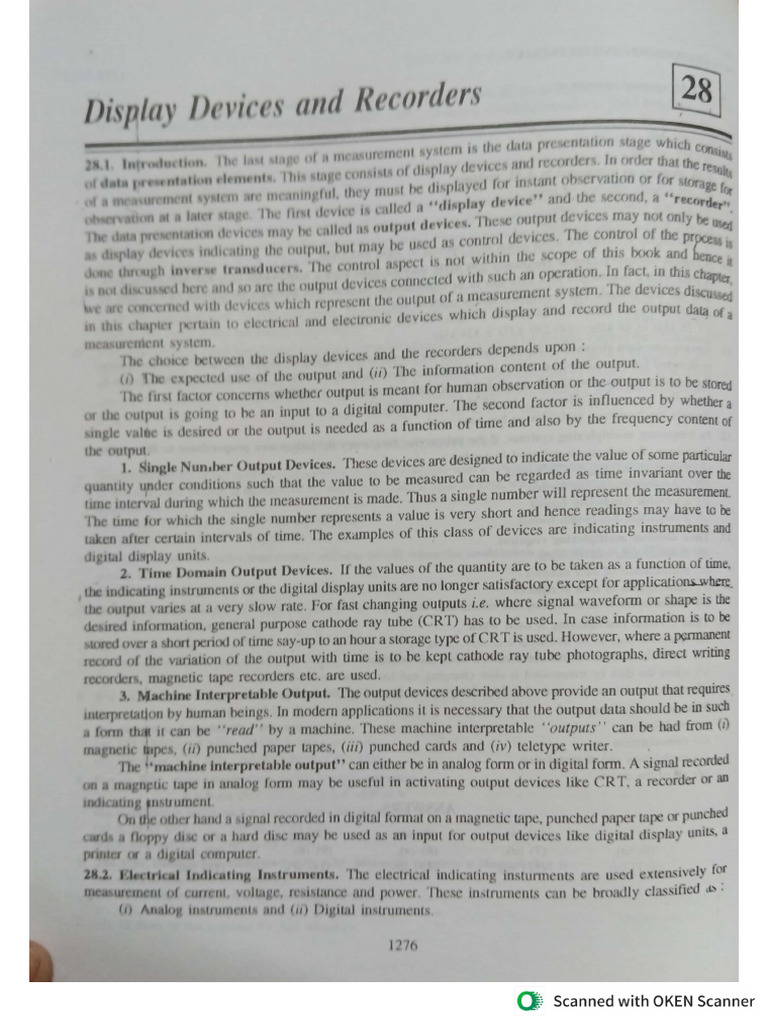 Instrumentation Unit 5 | PDF