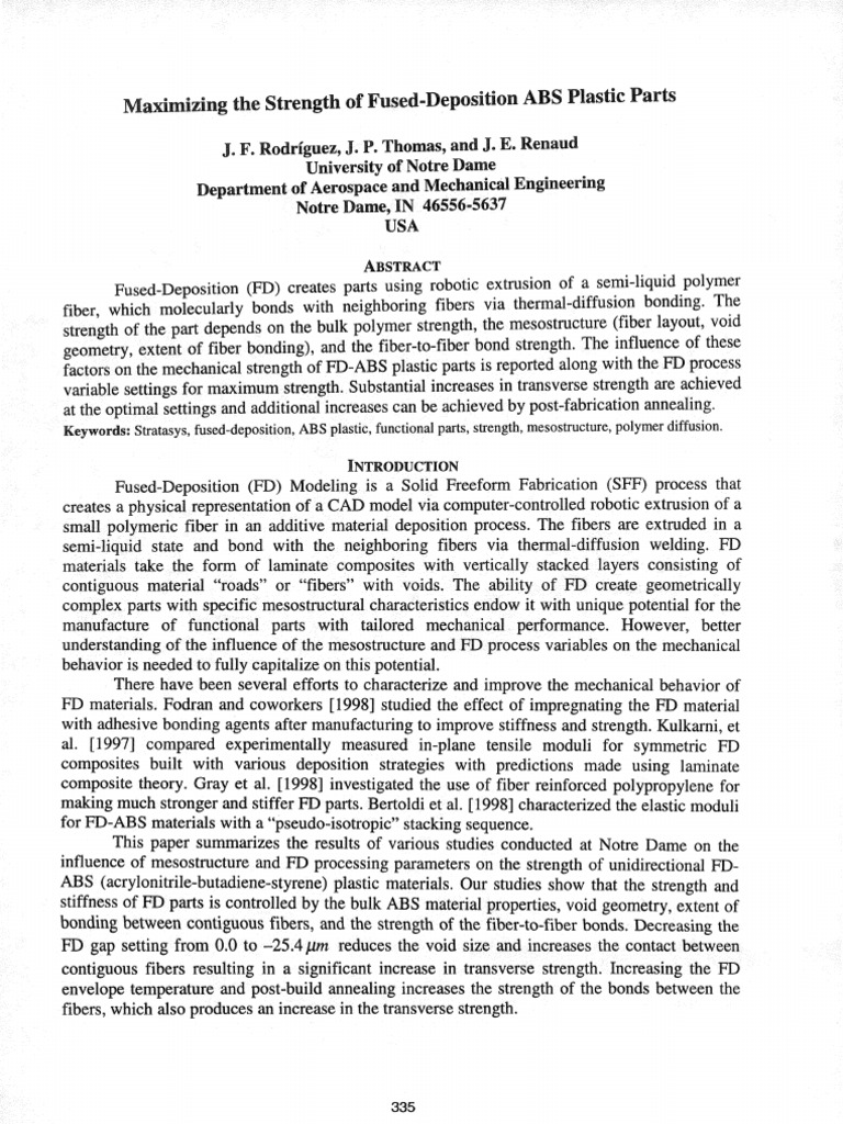 Maximizing The Strength of Fused-Deposition ABS Plastic Parts | PDF ...