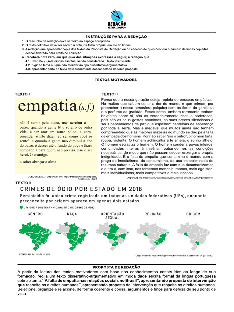 A Falta de Empatia Nas Relações Sociais No Brasil | PDF