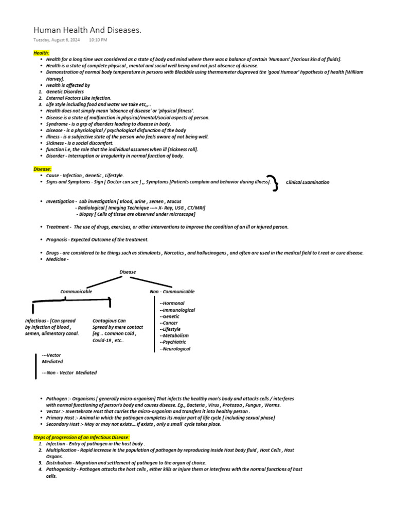 Understanding Human Health and Diseases | PDF | Immune System | Infection