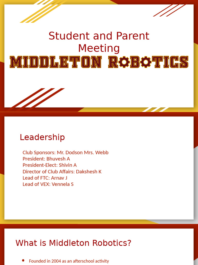 Student Parent Meeting 24 | PDF | Robotics