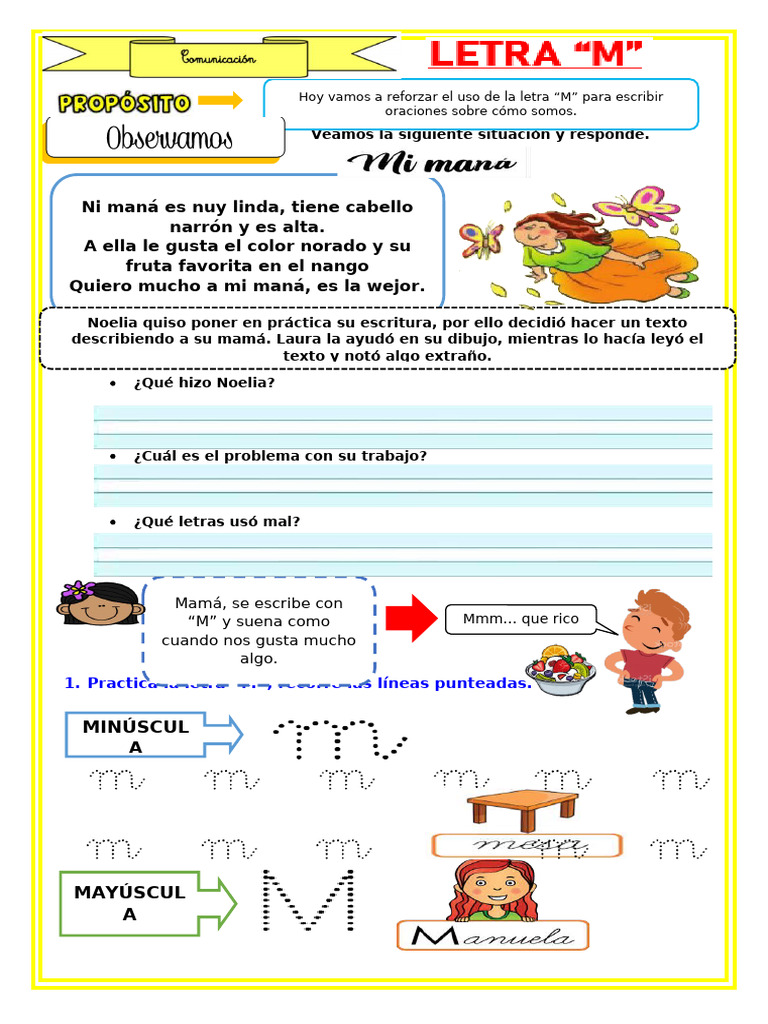 2 Ficha Letra M | PDF