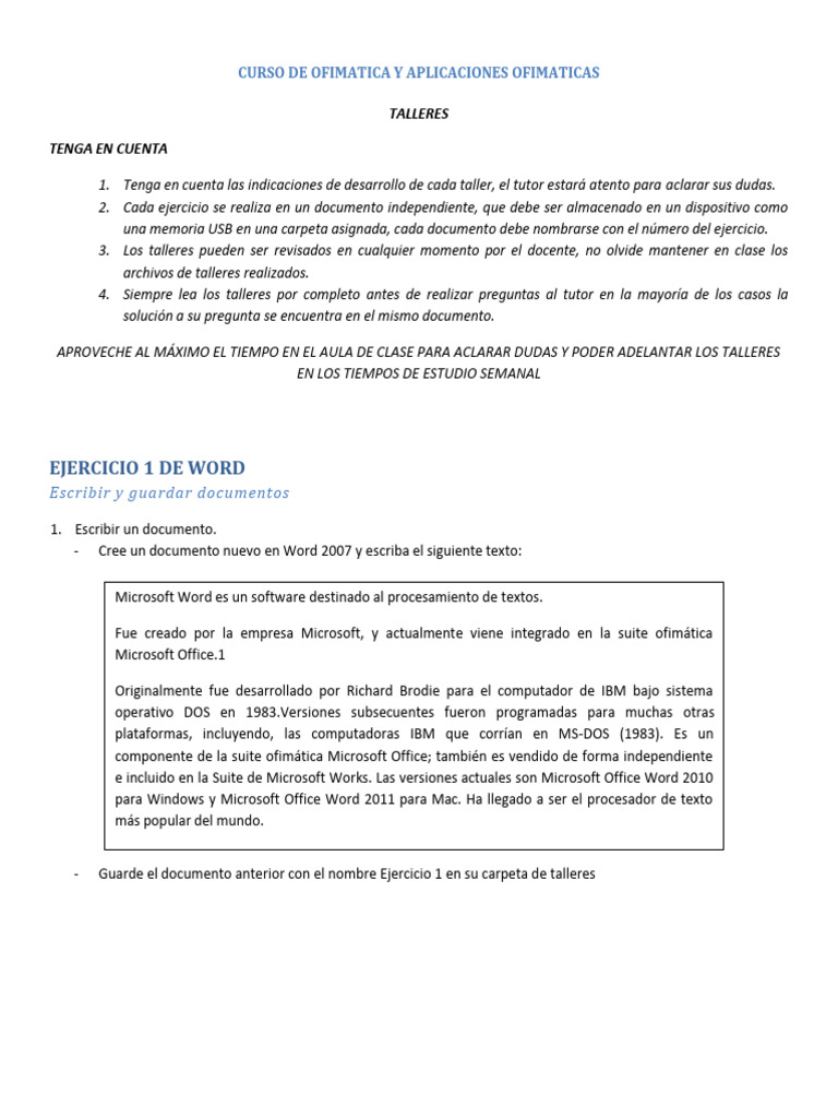 Ejercicios Sobre Fuentes y Parafos y Otros | PDF | Microsoft Word ...