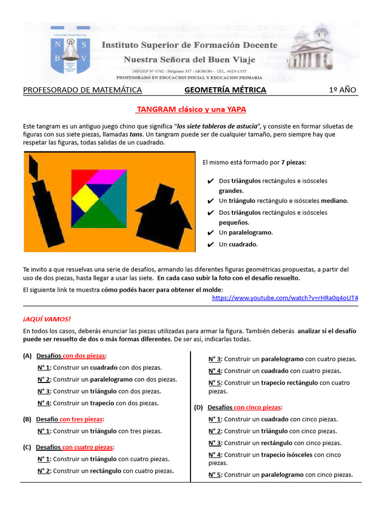 Desafíos de Tangram y Trapecios | PDF | Rectángulo | Triángulo