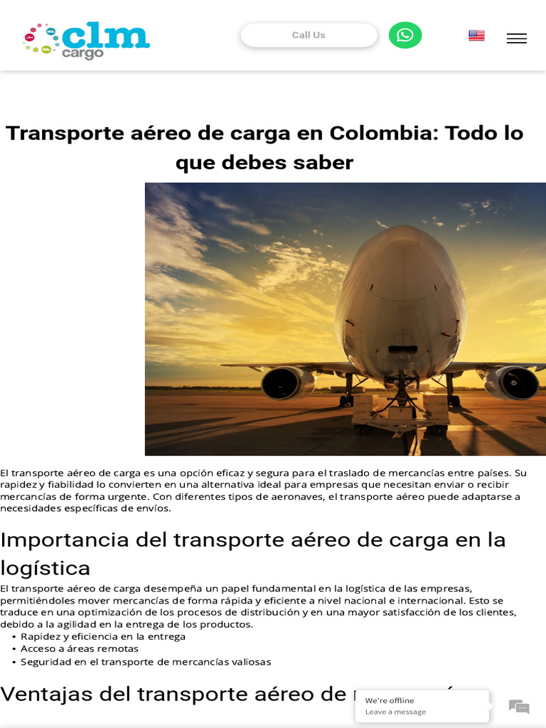 Transporte Aéreo de Carga en Colombia | PDF | Transporte | Logística