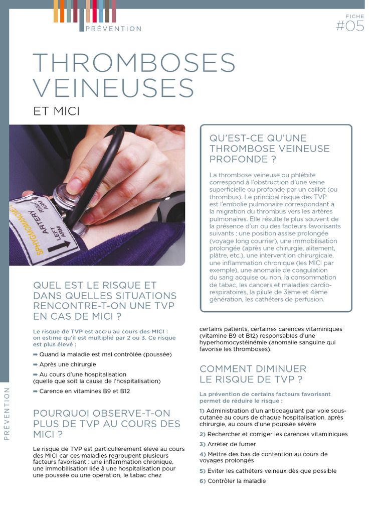 Prévention des thromboses veineuses et MICI | PDF | Médecine | Causes ...