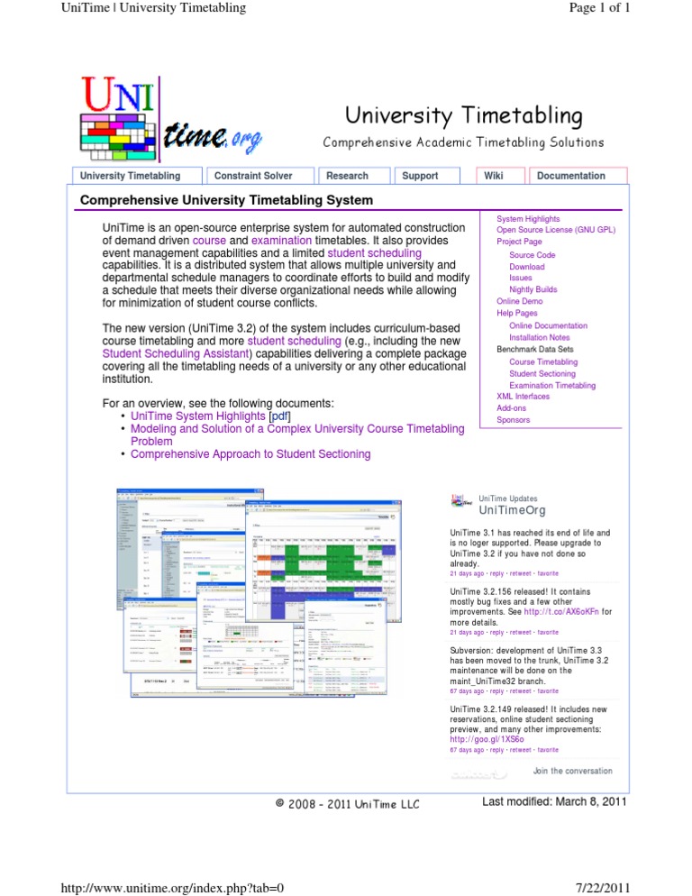 University Time Tabling | PDF