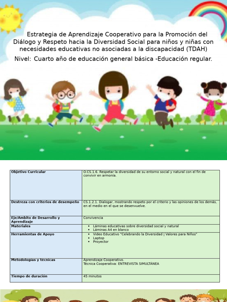 Estrategia de Aprendizaje Cooperativo para La Promoción Del Diálogo y ...