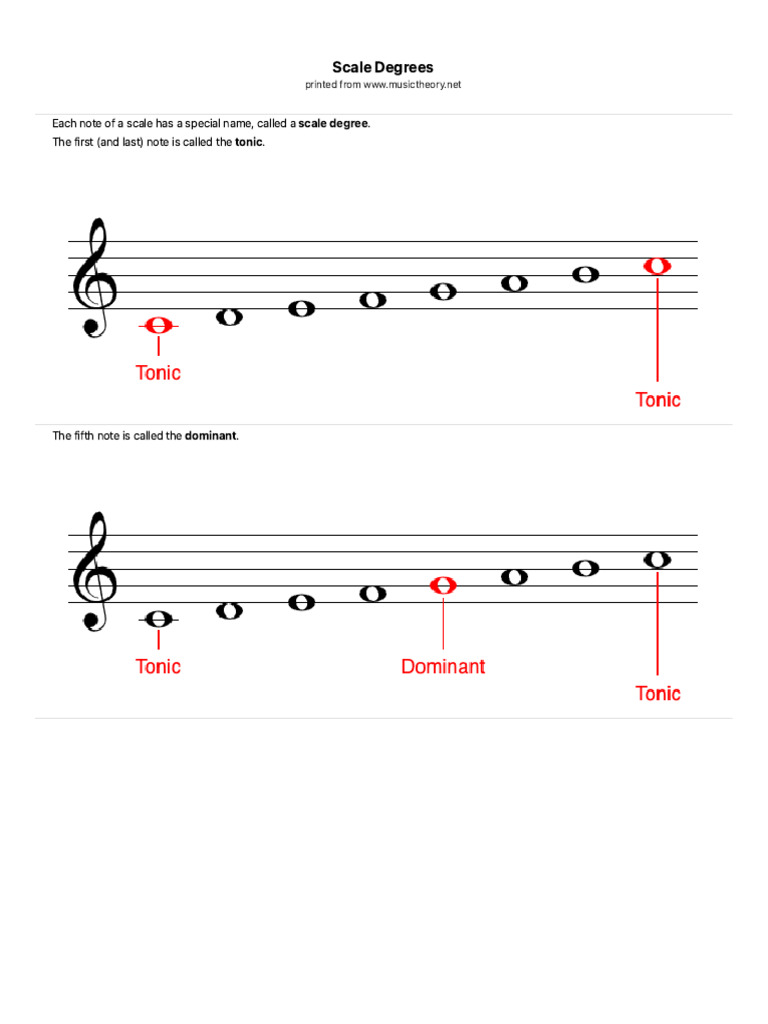 Understanding Scale Degrees in Music | PDF