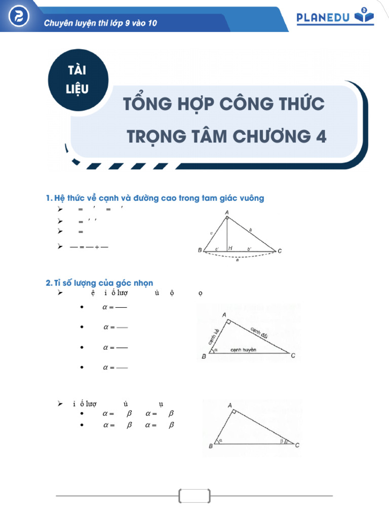 T NG H P Công TH C Chương 4 | PDF