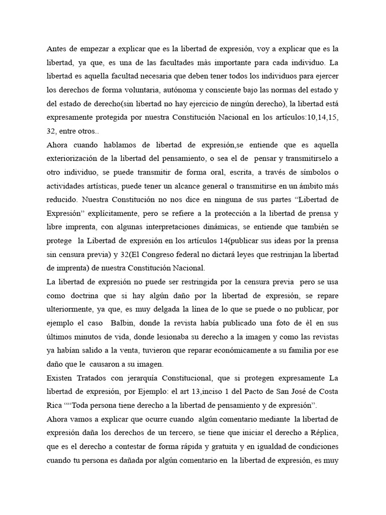 Libertad de Expresion | PDF | Libertad de expresión | Libertad