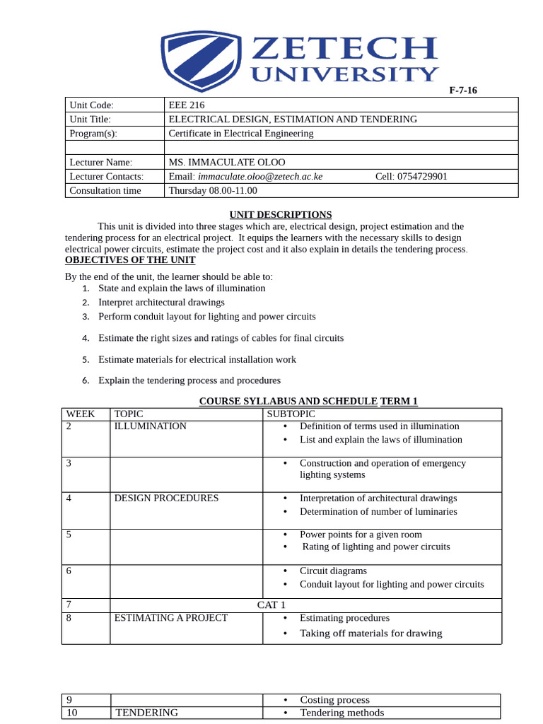 Course Outline | PDF | Learning