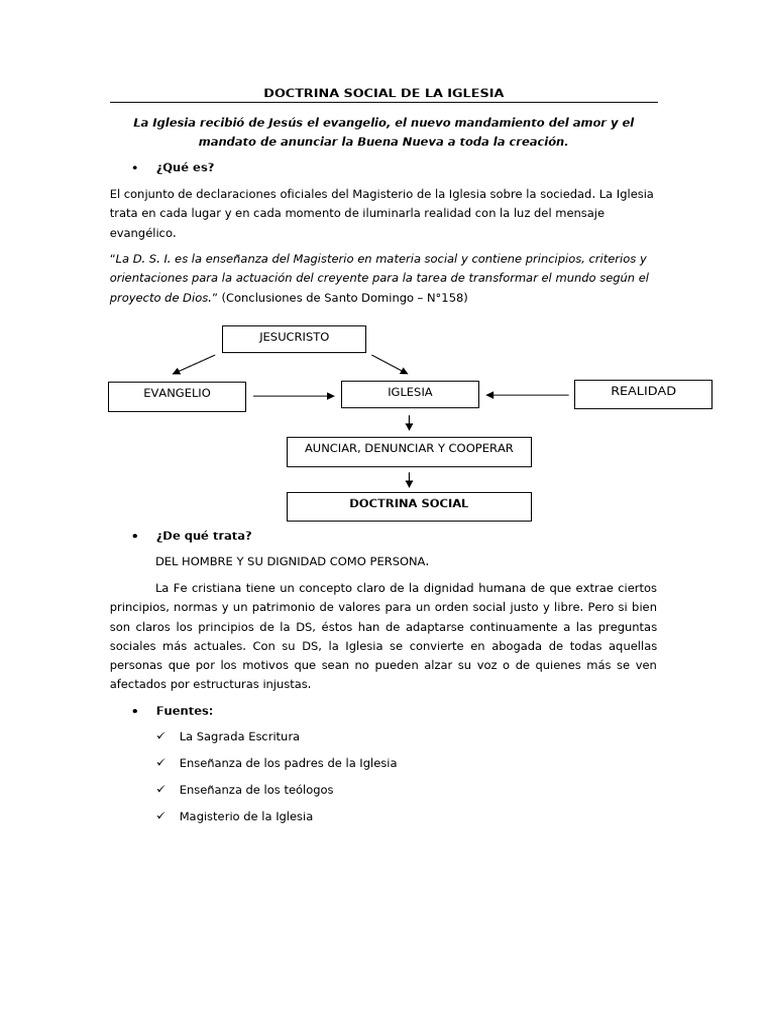 Doctrina Social de La Iglesia | PDF | Iglesia Católica | Verdad