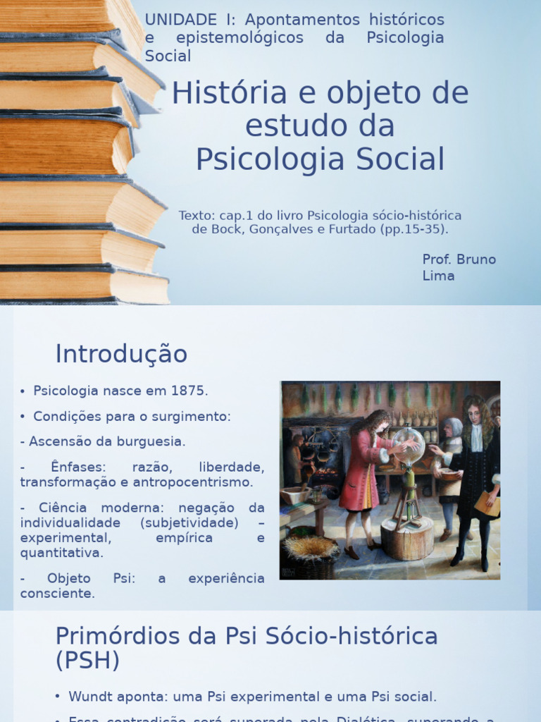 História e Objeto de Estudo Da Psicologia Social | PDF | Psicologia ...
