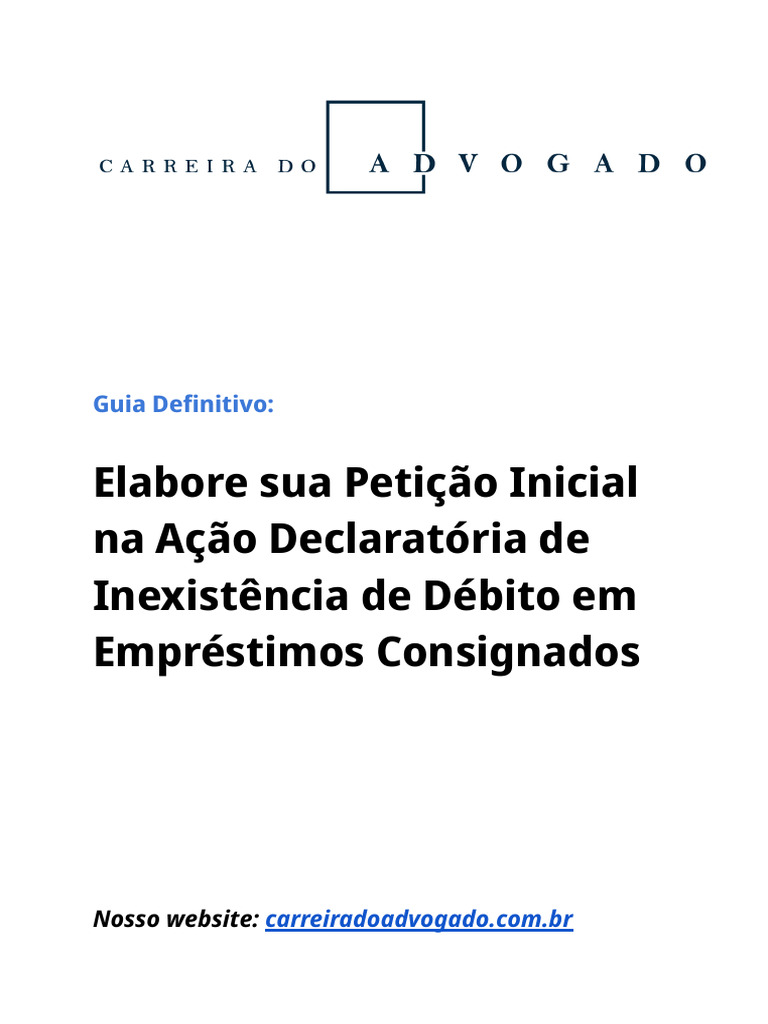 Guia definitivo elabore sua peticao inicial na acao declaratoria de
