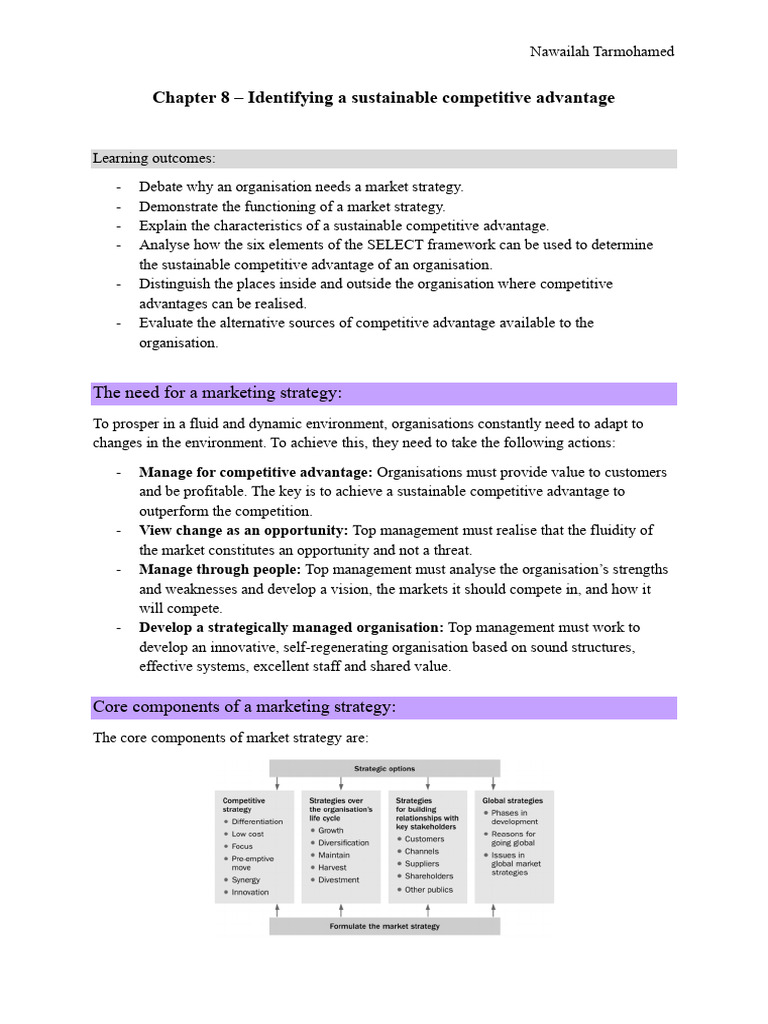 Understanding Sustainable Competitive Advantage | PDF | Brand ...