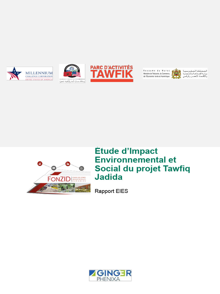 Impact Environnemental Projet Tawfiq | PDF | Environnement naturel | la ...