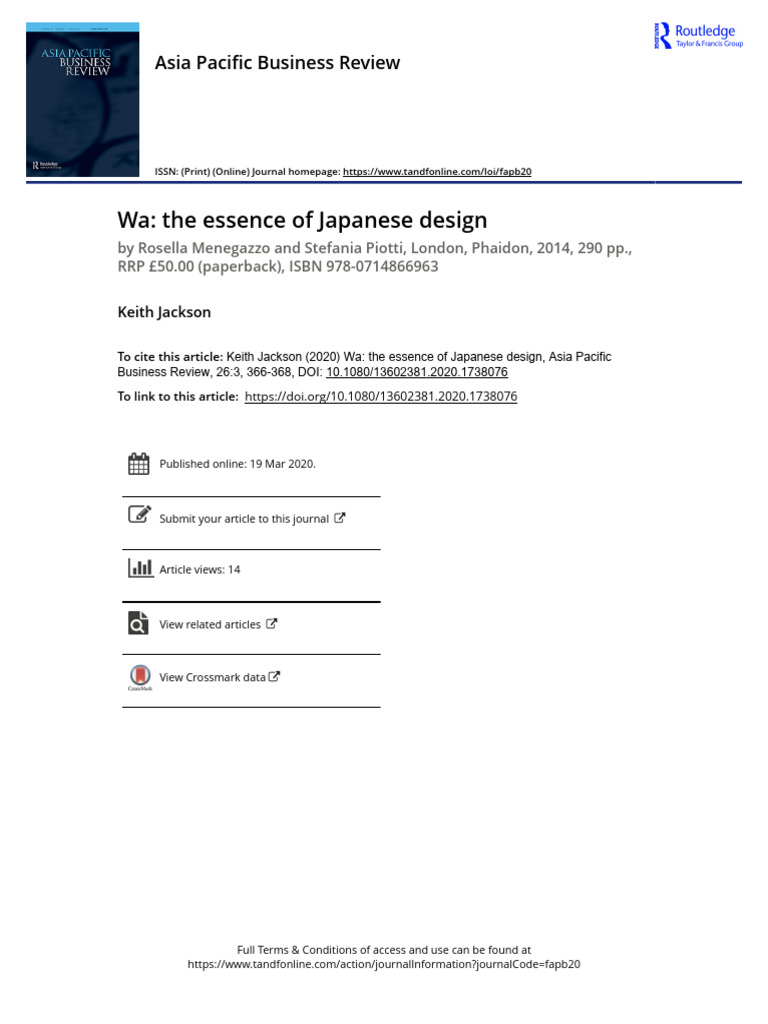 Wa Essence of Japanese Design Review PDF Japanese Language