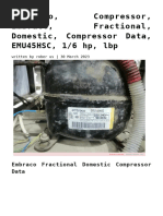 Cat Compressors Embraco Aspera | PDF