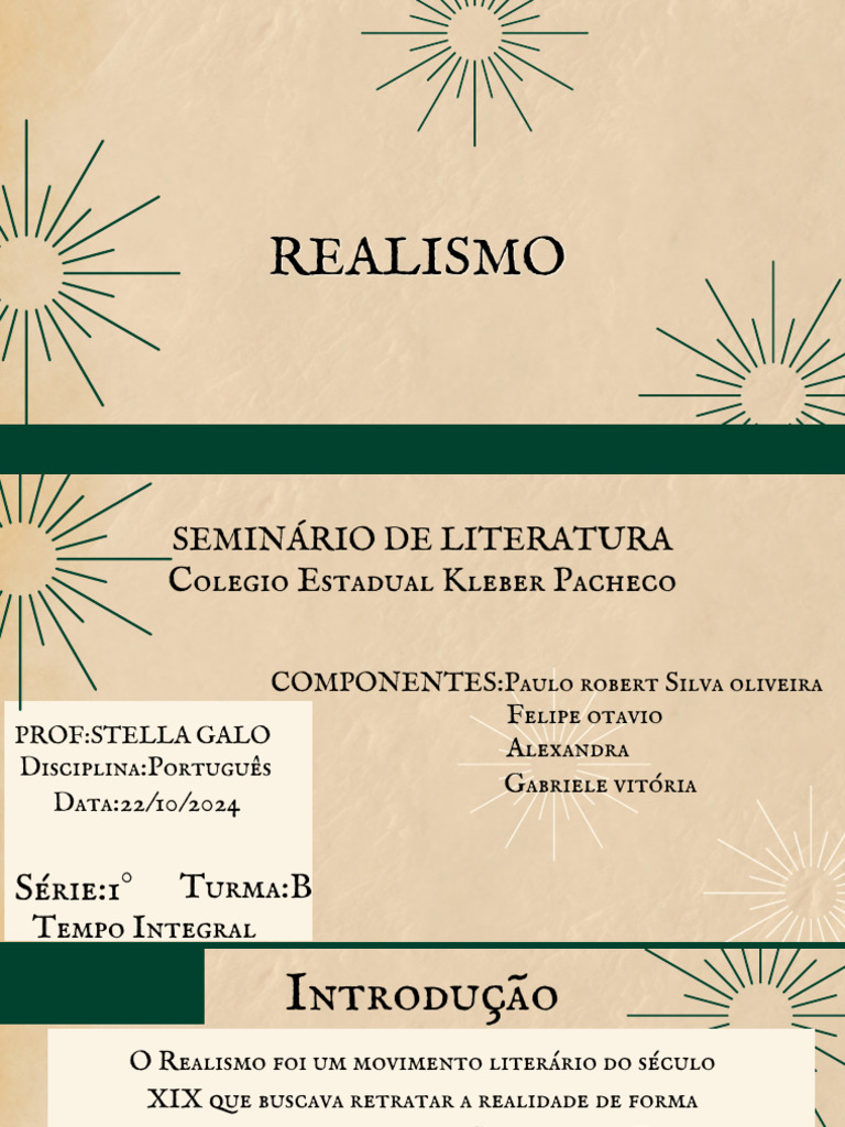 Realismo: Movimento Literário do Século XIX | PDF | Realismo (artes ...