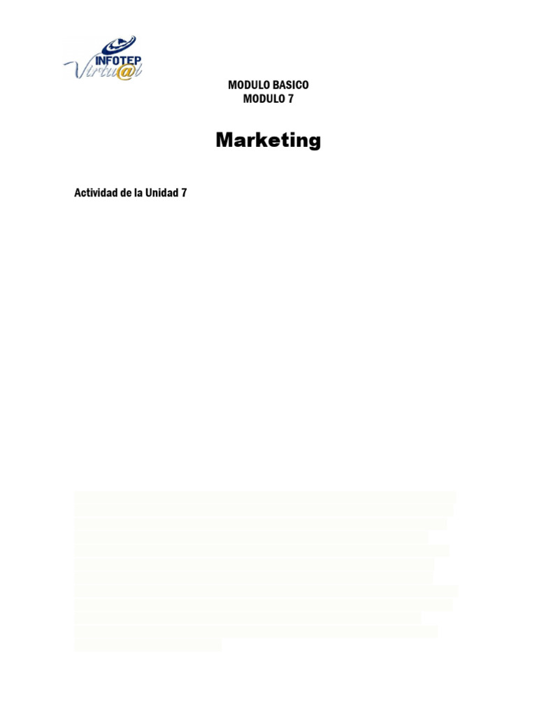 Actividad Modulo 7 | PDF | Marketing | Publicidad digital