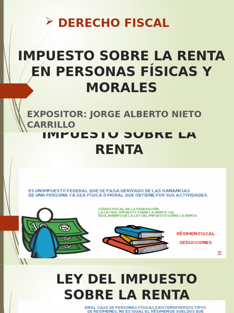 Impuesto Sobre la Renta: Personas Físicas y Morales | PDF | Impuesto ...