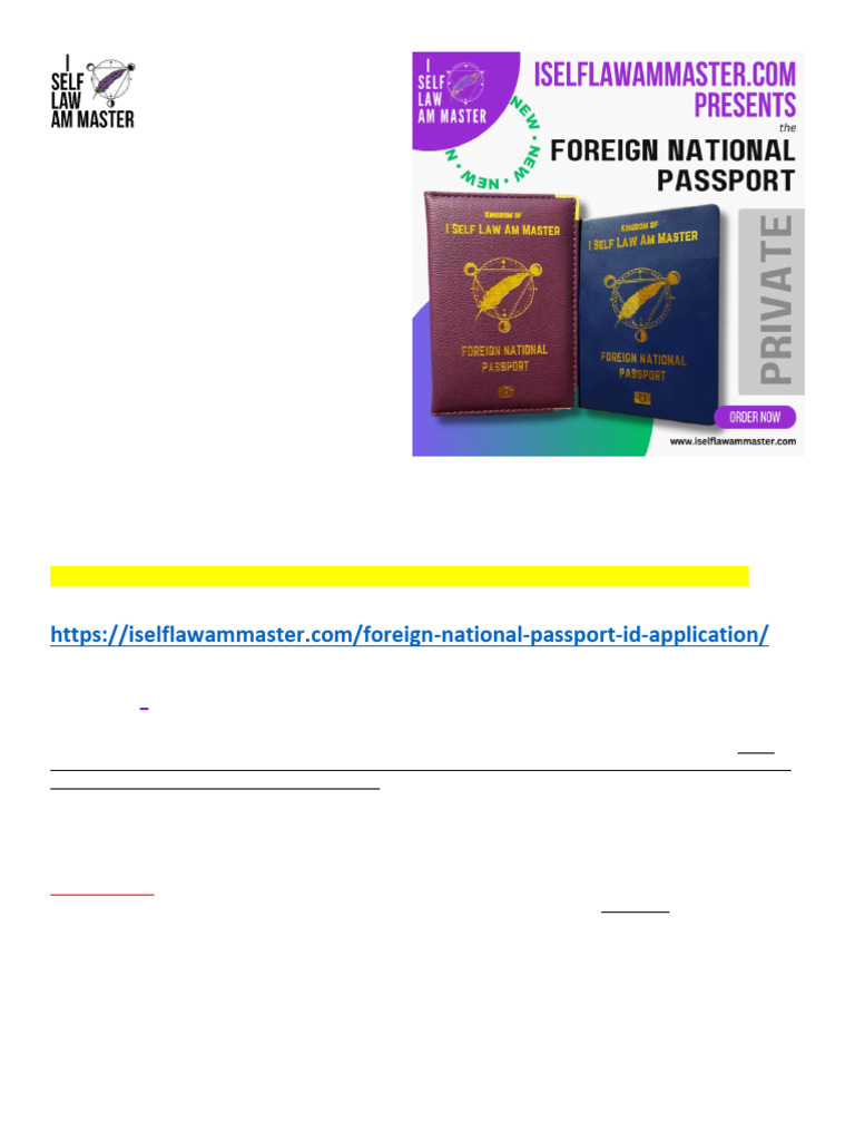 Foreign National Passport Identification 01 2024 Yzckvf | PDF | Law