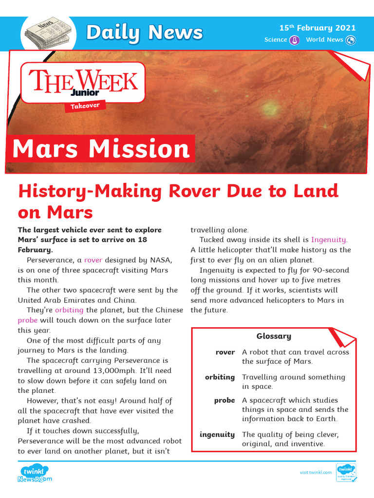 The Week Junior Takeover History Making Rover Due To Land lks2 7 9 ...