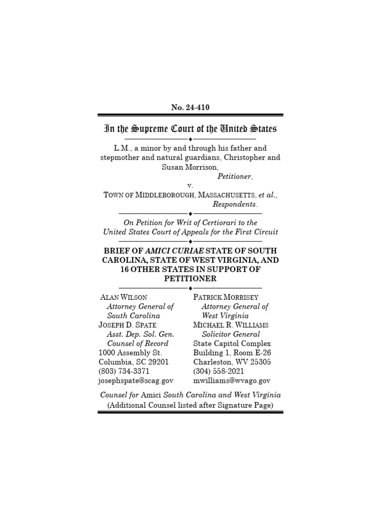 L.M. v. Town of Middleborough Case Brief | PDF | First Amendment To The ...