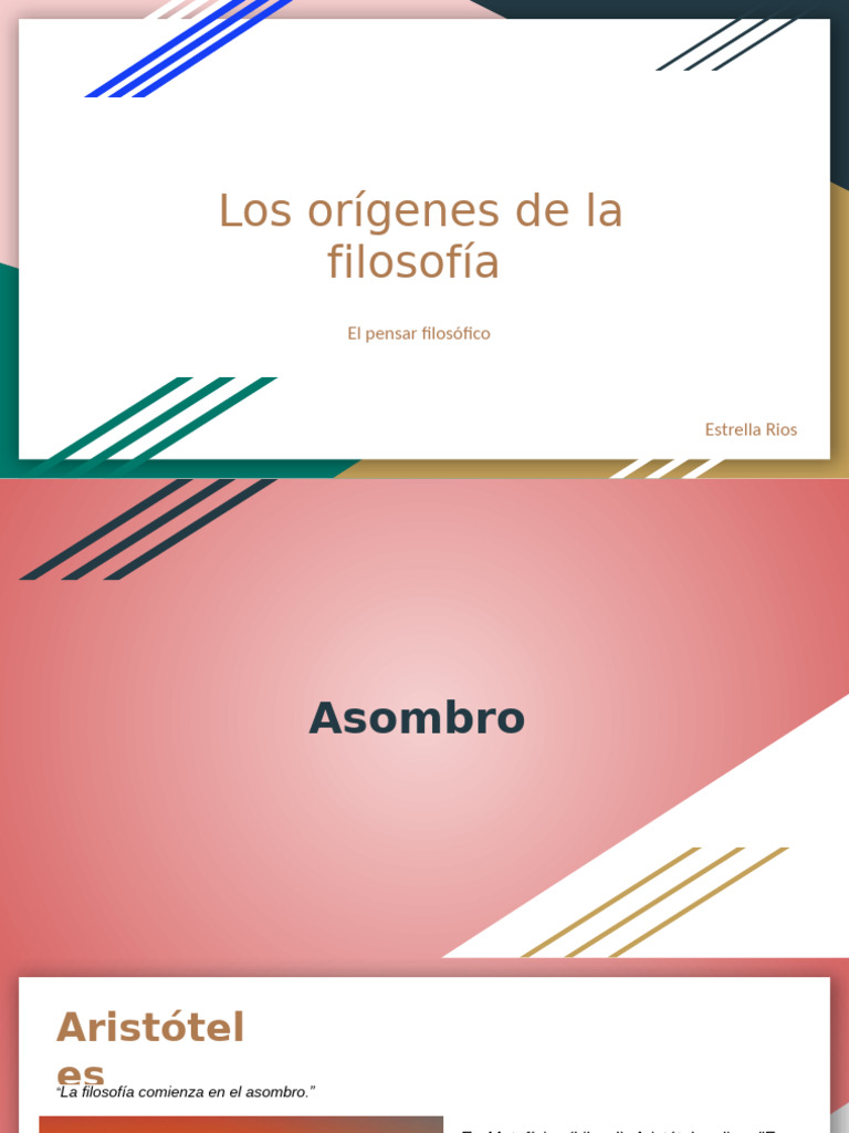 Los Orígenes de La Filosofía - Estrella Rios TPN1 | PDF | David Hume ...