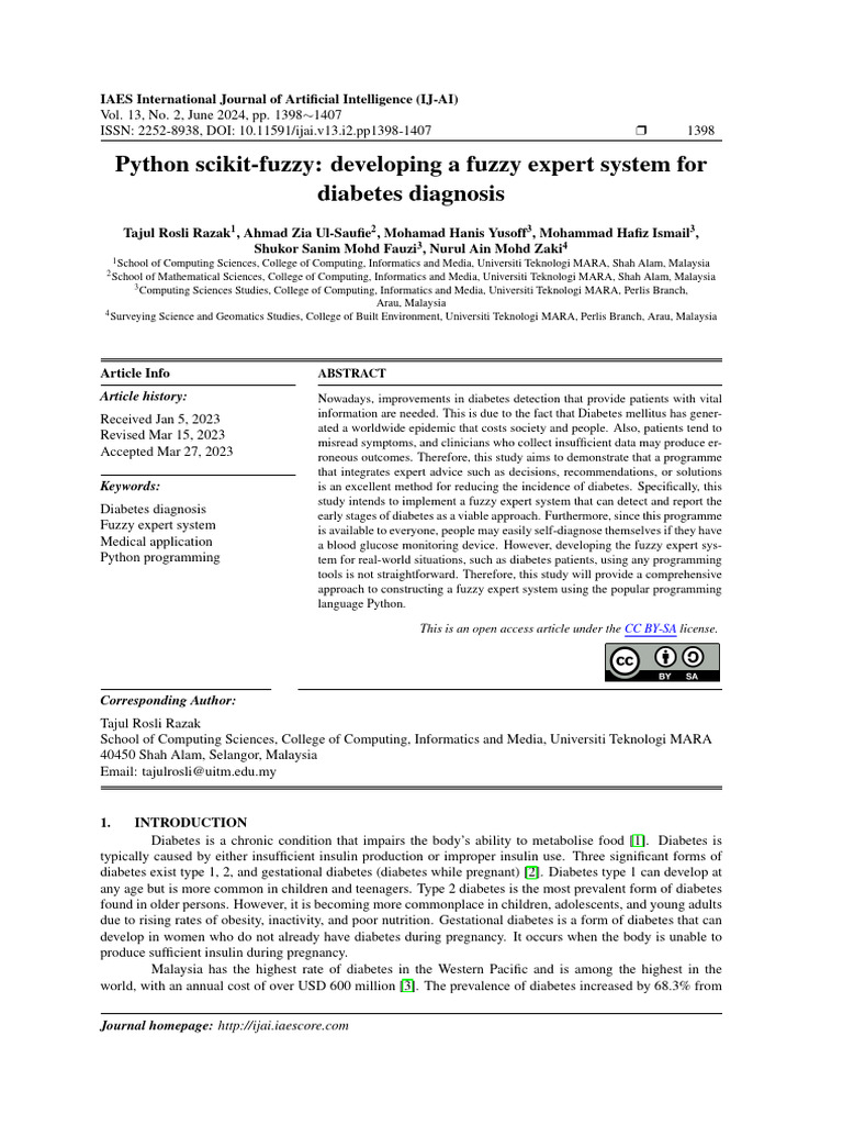 Python Scikit-Fuzzy: Developing A Fuzzy Expert System For Diabetes ...