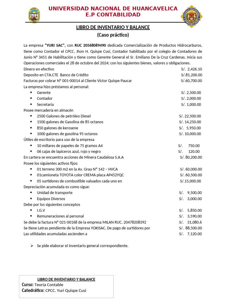 Libro de Inventario y Balance | PDF | Contabilidad | Dinero