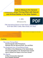 L. Iorio - Recent Attempts To Measure The General Relativistic Lense-Thirring Effect With Natural and Artificial Bodies in The Solar System