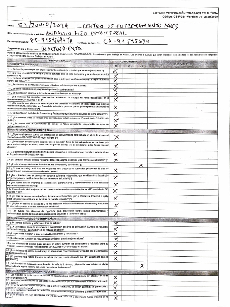 Check List 1 DAFR | PDF