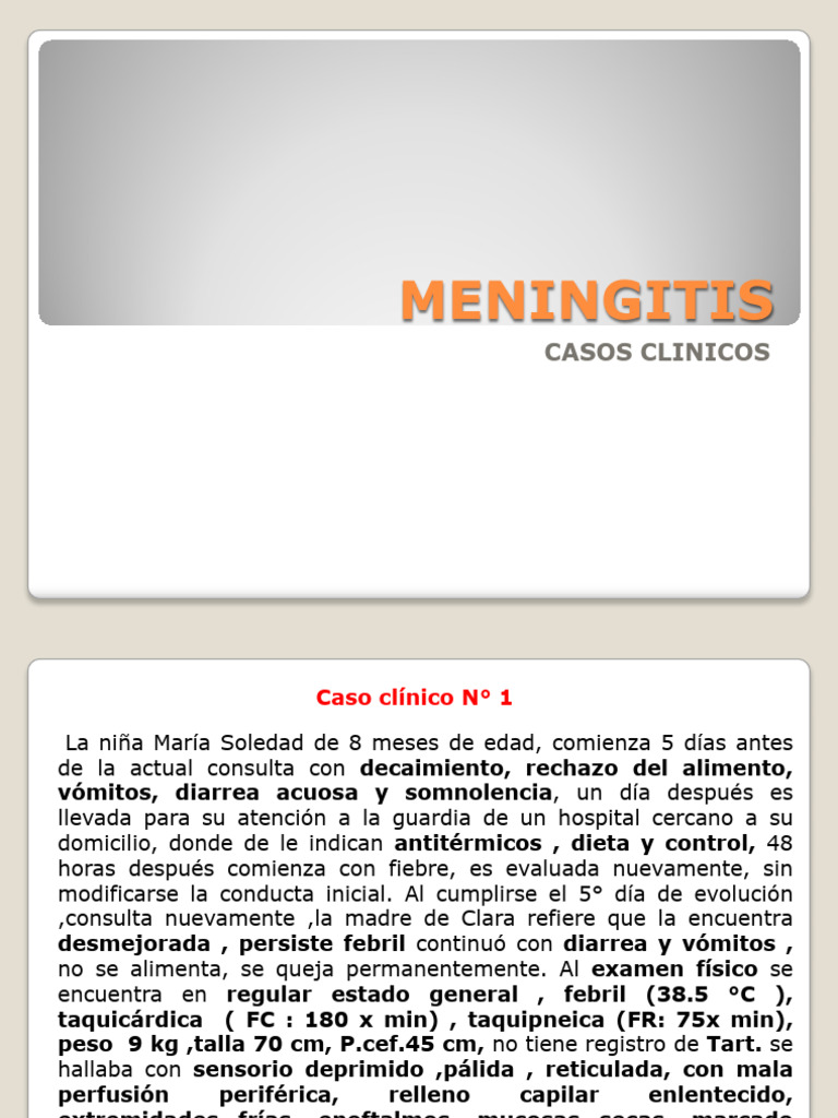 Casos Clínicos de Meningitis Infantil | PDF | Ciencias de la Salud ...