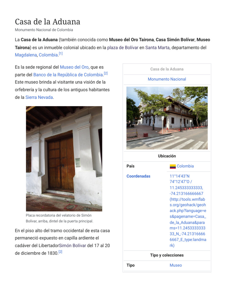 Casa de La Aduana | PDF