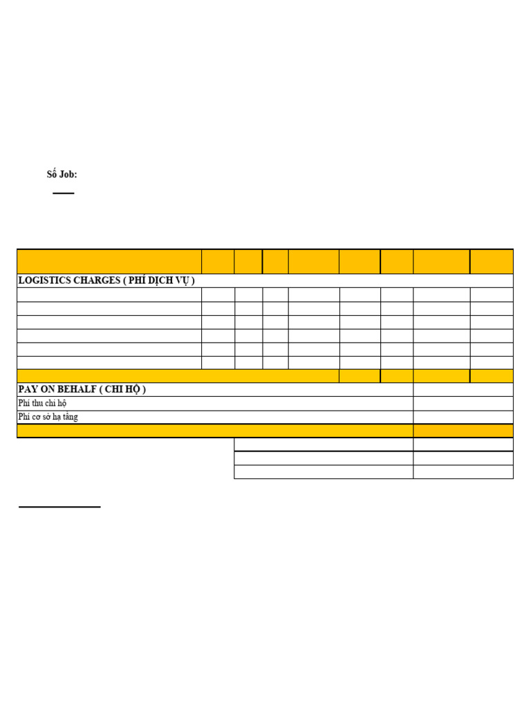 Logistics Charges and Payment Details | PDF