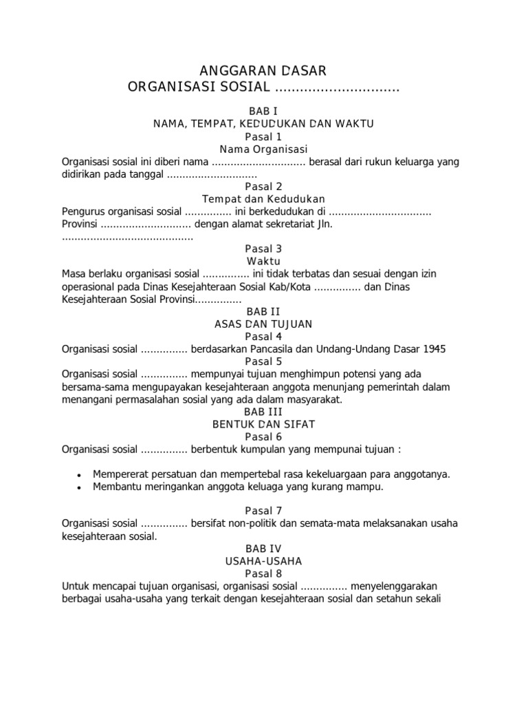 Contoh Ad Dan Art Organisasi Sosial PDF