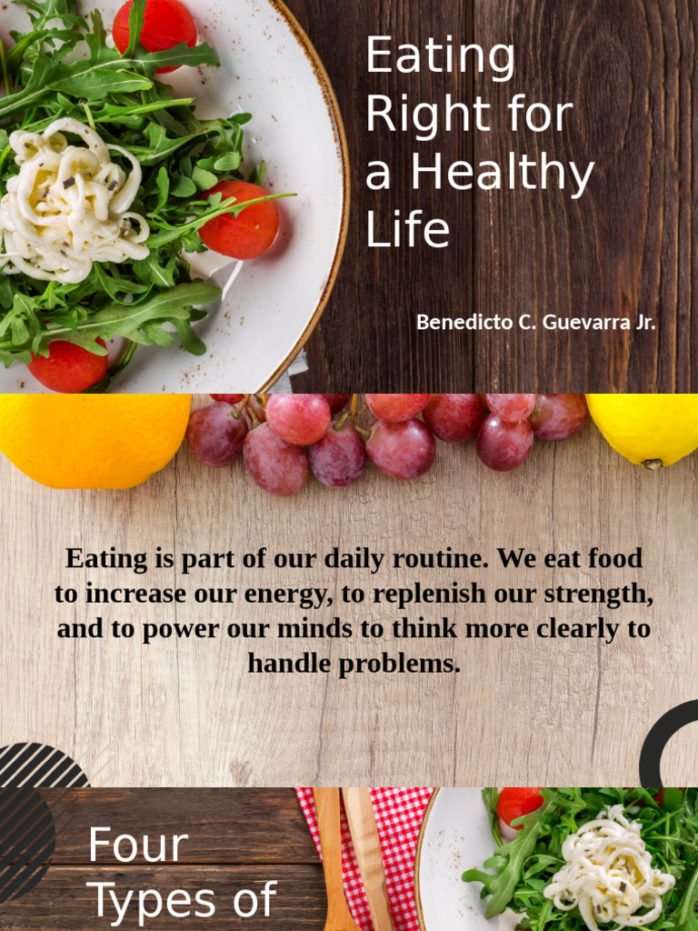 Eating Right For A Healthy Life | PDF | Lifestyle