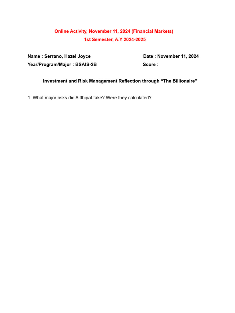 Serrano Hazel Joyce FM PDF Investing Risk
