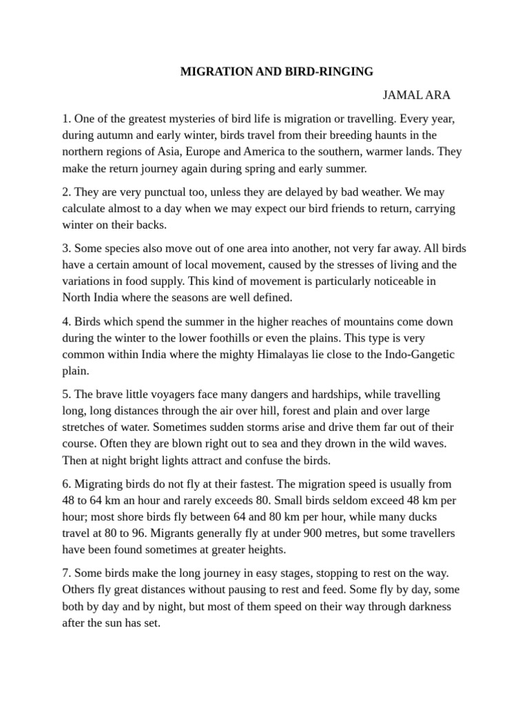 Migration and Bird-Ringing | PDF | Bird Migration | Birds