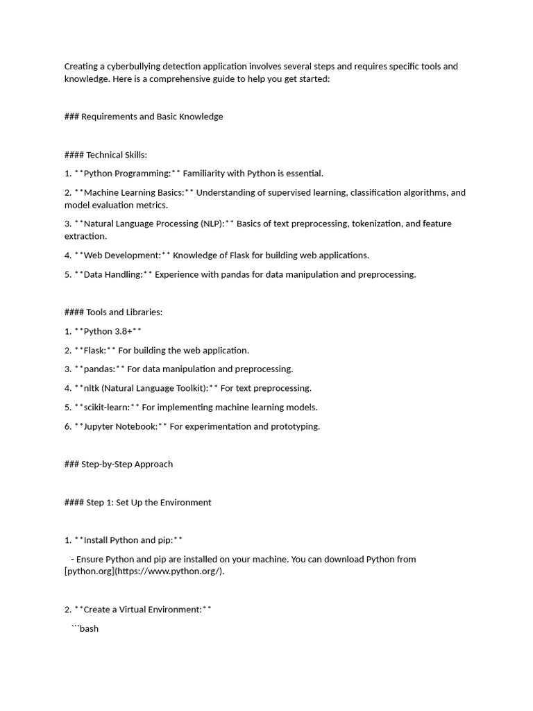Cyberbullying Basic Layout | PDF | Python (Programming Language ...