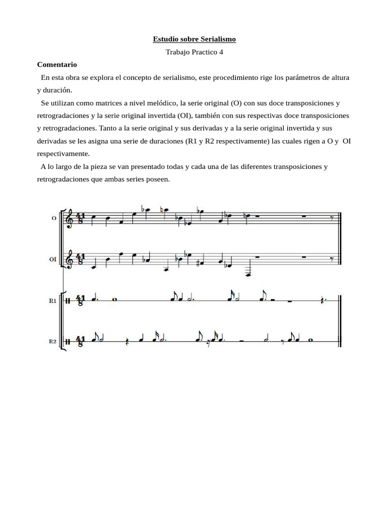 Análisis del Serialismo Musical | PDF