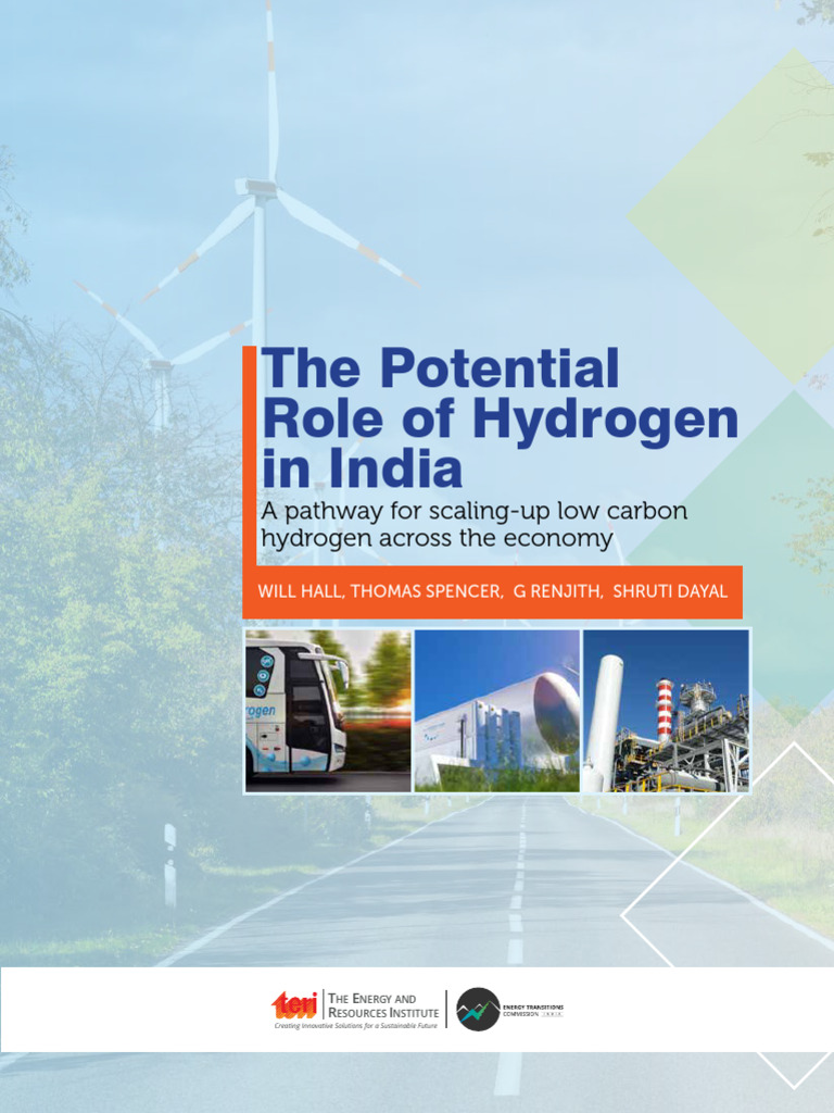 Hydrogen in India by TERI | PDF | Renewable Energy | Hydrogen