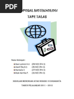 Download Proposal Bioteknologi Tape Kentang by Desi Lailatul SN79208804 doc pdf