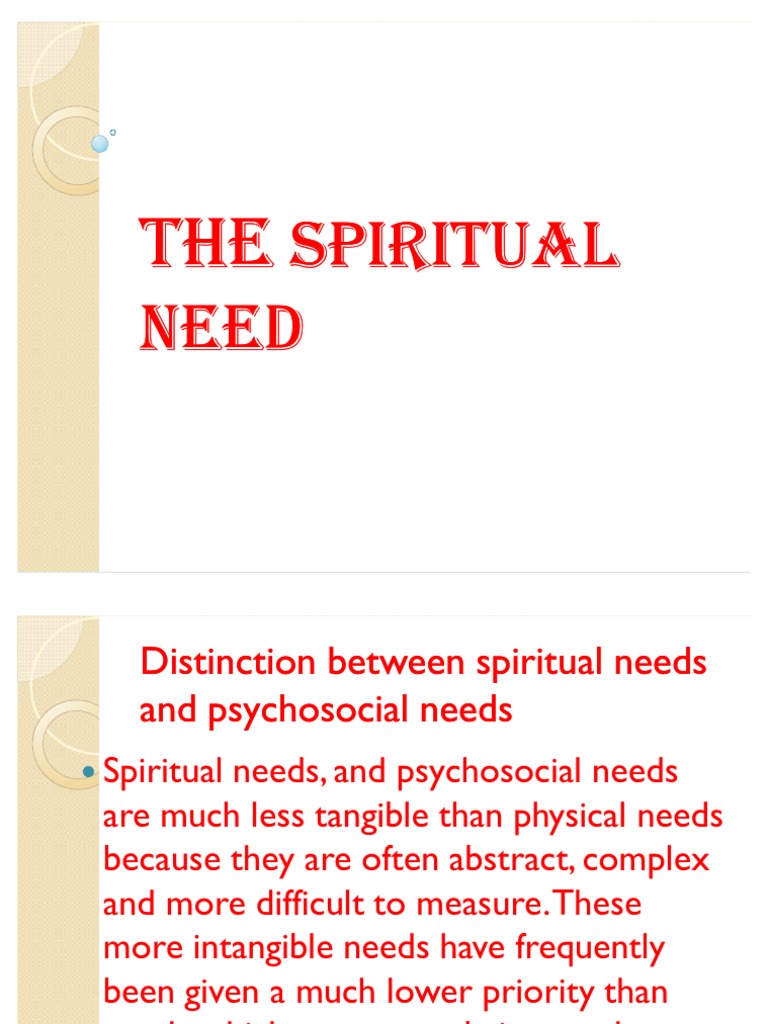 The Spiritual Need Spirituality Psychology & Cognitive Science