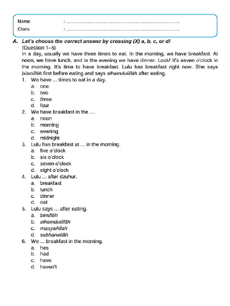 Daily Exam Grade 3 Chapter 3 | PDF