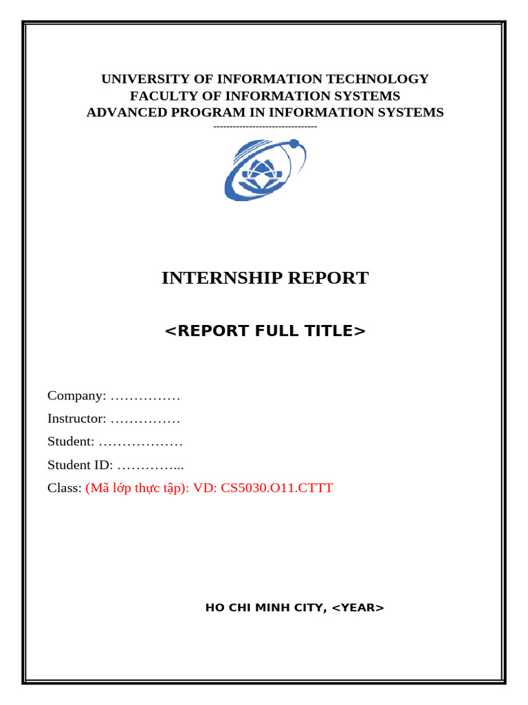 Template - Internshhip Report | PDF