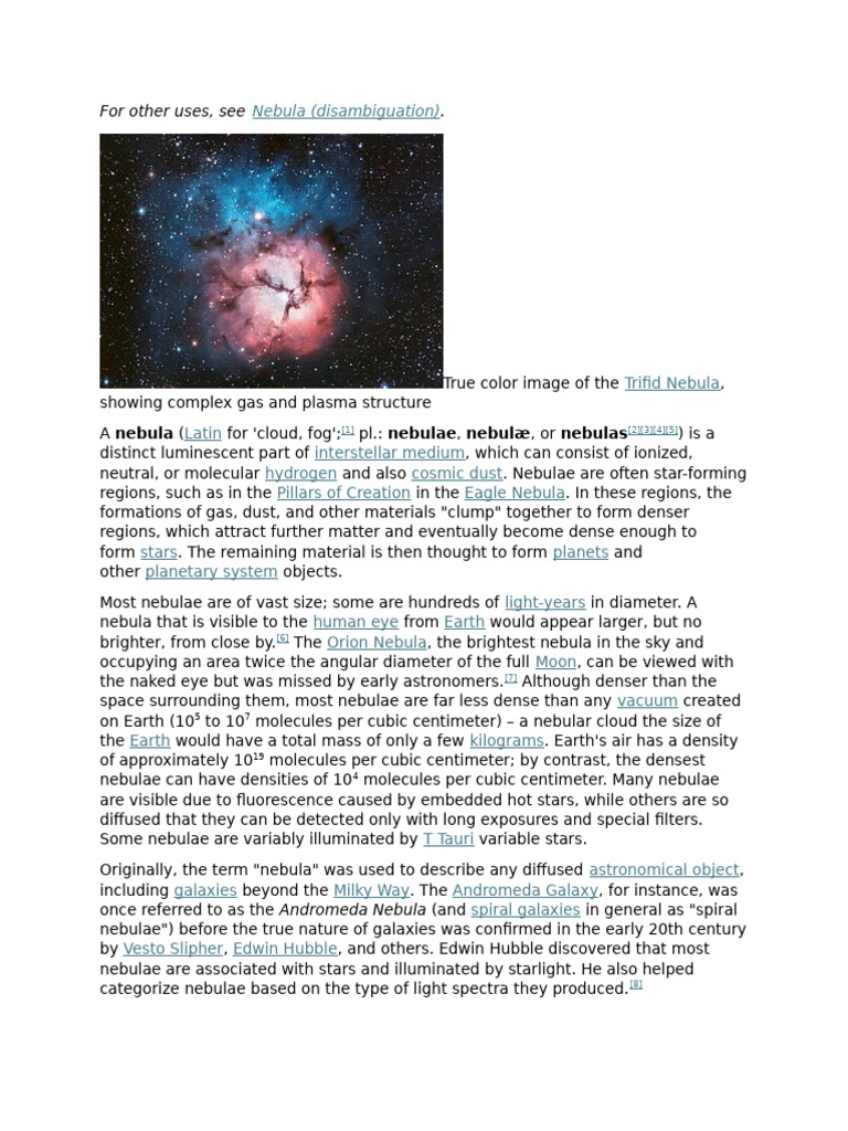 Nebula 1 | PDF | Science & Mathematics