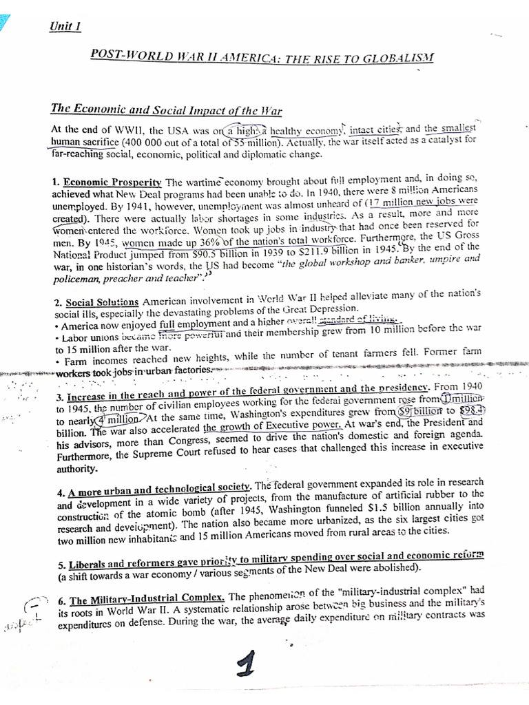 Us Unit 1 and 2 | PDF